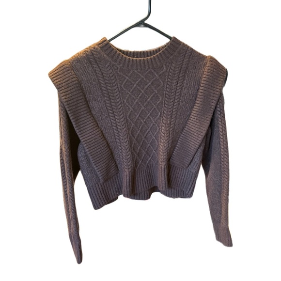 Babaton Dark Brown Cable Knit Sweater - Picture 7 of 13